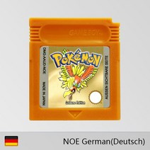 닌텐도 게임팩 GBC 게임 카트리지 16 비트 비디오 콘솔 카드 포켓몬 레드 옐로우 블루 크리스탈 골드 실버 NOE 버전 독일어, [04] Golden NOE