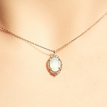 미엔느 실버925 블루 칼세도니 천연 준보석 목걸이