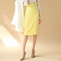 스커트홀릭 SK1206 D.체 N 튤립 쉬크라인 미디 스커트