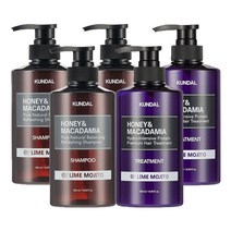 쿤달 네이처샴푸500mlx3개+ 트리트먼트500mlx2개 라임모히또향, 1세트