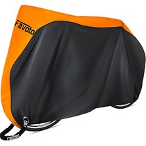 Favoto 자전거 커버 방수 야외 Thicken Oxford 29 인치 방풍 눈 녹슬지 않는 잠금 구멍 보관 가방 포함 산악 도로 도시 비치 크루저 블랙, Orange (for 1-2 bikes)