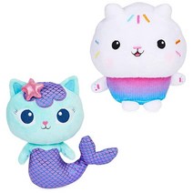 Gabby’s Dollhouse 머캣 퍼리픽 장난감 봉제인형 8인치, Cakey Cat Mercat 2-pack Bund
