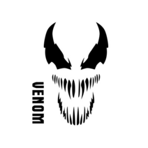 베놈 오토바이 차량 스티커 꾸미기 스티커, 1장, 블랙