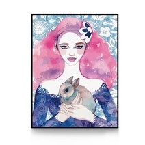 girlish style anime painting nordic poster and print for living room 소녀 방 familia cuadros decoracion, 60x80cm(프레임 없음), c