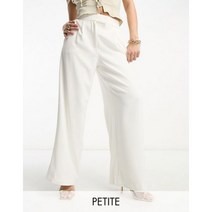 Ever New Petite 아이보리 테일러드 와이드 팬츠