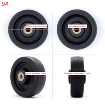 1PC 플라스틱 회전 바퀴 가방 교체 캐스터 수하물 케이스 부품 액세서리, d 49mm(t 15mm)