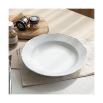 [쯔비벨무스터] 체스키포슬란 프라하화이트 깊은 접시 24cm PW002, 상세 설명 참조
