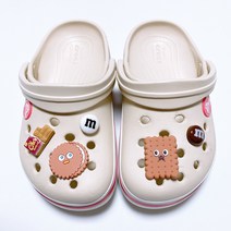 초콜릿 쿠키 눈치보는 형제 버튼 실내화파츠 실내화 꾸미기 신발파츠 신발장식 악세사리 캐릭터 세트 5P