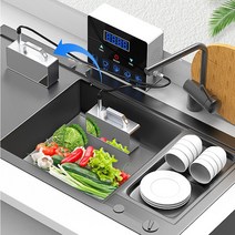 무설치 가정용초음파식기세척기 새로운 40khz 초음파 식기 세척기 높은 전력 Dishwashing 야채 한 키 청소, 한개옵션1, 04 English 220V