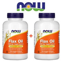 Now Foods 아마씨유 Flax Oil ALA 1000mg 120정 2팩
