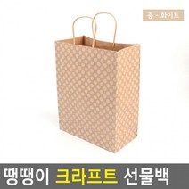 땡땡이 크라프트 선물백(중) 포장봉투 쇼핑백 종이백