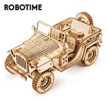 Robotime 위한 로봇 타임 3D 나무 퍼즐 장난감 축소 모형 차량 제작 키트, 189*99*89