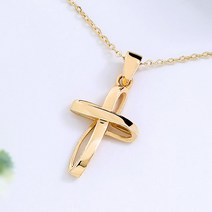 [골드팡] 14k 볼륨엣지크로스 펜던트
