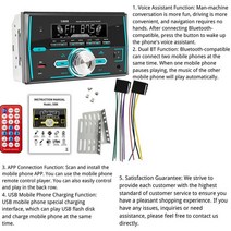 카오디오 카플레이 모니터 Din 자동차 라디오 테이프 레코더 스테레오 플레이어 블루투스 MP3 FM AUX 입력, 01 style 1