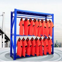 창고 의류 행거 세탁소 앵글 매장용 옷가게 대량 거치, 하얀색 평행철근 150x60x2002층
