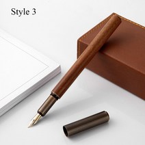 빈티지 황동 샌들 우드 0.5mm 펜 금속 만년필 나무 필기 펜 비즈니스 선물 연습 서예 문구 용품, purple pen