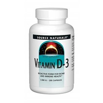 소스내추럴스 비타민 D3 2000IU 200캡슐(7HUB)