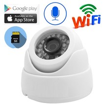 가정용 CCTV 감시카메라 ip 와이파이 1080p 홈 보안 무선 tf 카드 슬롯 돔, 64g 카드로, 우리 플러그, 3.6mm