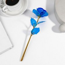초등학생 졸업식 꽃다발 어린이집 학사모 10pcs 다채로운 갤럭시 인공 장미 꽃 꽃다발 홈 웨딩 장식 실내, 03 파란_01 10pcs
