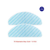 여과포 공조기 필터 Ecovacs Deebot Ozmo T8 T9 용 진공 청소기 필터 사이드 및 메인 브러시 걸레 천 부품, 19 T9 Strong mop5pcs