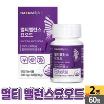 요오드 멀티 밸런스 산화아연 비타민D3 요오드칼륨 비타민B12 비타민B6 비타민B1 비타민B2, 02개 (4개월), 60정