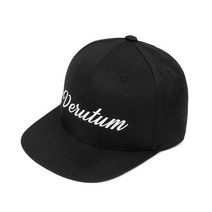 HW-SB142 Cursive VERUTUM Logo SnapbackㅣBlack