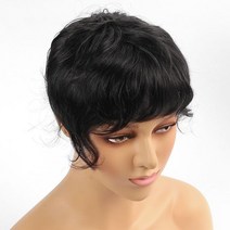 [천삼백케이] [굿즈트리] 탑커버 웨이브 정수리 부분가발(블랙)