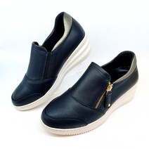 허시파피여성천연가죽키높이통굽캐주얼지퍼슬립온22483