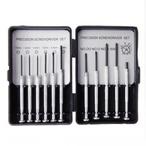 11pcs 정밀 드라이버 세트 미니 비제어 Montres Lunettes Réparations Kit, 은, 다른