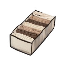 3pcs 대형 의류 보관 상자 청바지와 티셔츠를 보관할 수있는 접이식 7 구획 대용량 청바지 티셔츠 보관 상자, 블랙 3pcs b