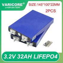 인산철배터리팩 1-4pcs 3.2V 32Ah LiFePO4 배터리 팩 인산염 3C 5C 방전 32000mAh 12.8v 오토바이 자동차, 02 2PCS 3.2V 32Ah