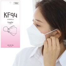 [100매] KF94 코지이어 마스크 보건용 비말차단 황사방역 국산 노브랜드 대용량, KF94 코지이어 마스크 대형 화이트 100매, 화이트