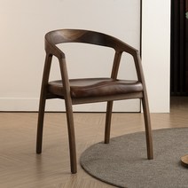 [에보니아] 헤리스 호두나무 원목 식탁의자, 월넛