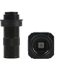 주사전자현미경 비파괴 수질 검사 오염도측정기 HD BNC AV CCD 산업용 비디오 카메라 디지털 C-MOUNT 컬러 시각 모니터링 장비 1200 라인, 4.with 130x