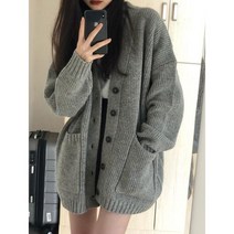 여성 니트가디건 도톰 하찌니트 가을가디건