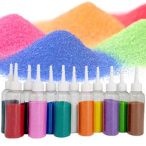 [조한스토어] 국산 고급 색모래 샌드아트 테라리움 100g 12가지 색상, 1병, 초록