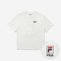 휠라키즈 휠라키즈 키즈 백 스텍로고 티셔츠 (FK2RSD2115X_OWH) (FK2RSD2115X_OWH)