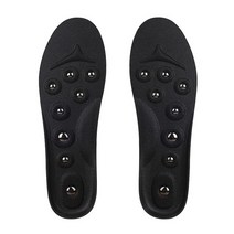 magnet insoles 자기 치료 침술 포인트 발 마사지 패드 깔창 for foott care tool lost weight 슬리밍, 검은색, L 사이즈 42  48
