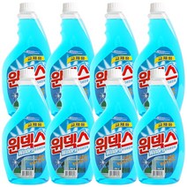 윈덱스 세계적 유리세정제 리필 교체용 660ml, 8개