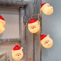 제이벌룬 크리스마스 전구 조명, LED 산타전구가랜드 10P