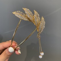 KORELAN 기질 진주 펜던트 비녀 심플하다 현대망 홍비녀 고풍 완자 머리 반발 신기 초선두 장식녀