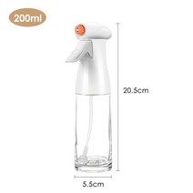 분사력 좋은 스프레이 오일병 밀폐그릇 요리사 전문가 200/500ML 바베큐 요리 올리브 오일 분무기 주방 액세서리 베이킹 에어 프라이어 샐러드 식초 병 디스펜서, [06] white 200ml