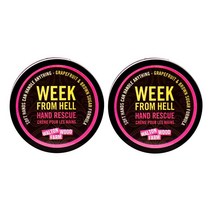 Walton Wood Farm Hand Rescue 2팩 WeekFrom Hell 자몽 & 브라운 슈가 향 비건 친화적 및 파라벤 프리 118.4g4온스 821656