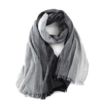 엔템 봄 가을 순면 100% 그라데이션 롱스카프 봄머플러