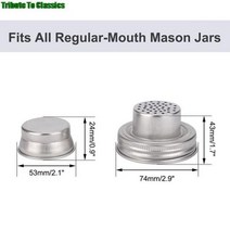 메이슨 항아리 셰이커 뚜껑 2 팩 쉐이크 칵테일 또는 최고의 드라이 러브 믹스 향신료 준설 루 설탕 및 기타일반 mo에 적합, 1 set