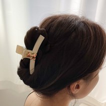 헤어핀 곰돌이 테디베어 직 스퀘어 헤어 집게핀 반올림머리핀 올림머리핀 귀여운 단아한