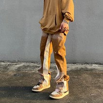 고프코어 바지 남성용 스트리트 팬츠 데일리룩 유니크 편집샵 힙 스타일