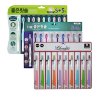 바른생활 초극세모 좋은칫솔 10p + 더좋은칫솔 10p + 블렌탁스 토탈케어 칫솔 10p, 2세트