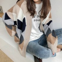 여성 가디건 베이지가디건 봄 가을 겨울