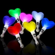 야광맨 LED 하트 펄 스틱 하트봉, 1개, [퍼플] LED 하트펄 스틱+배터리(AG13 3개)